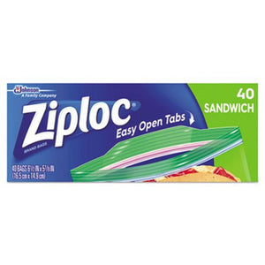 Ziploc Reclosable Bag, Plastic, Clear, Zipper Closure, Multiple Sizes 97969847