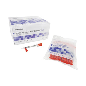 McKesson Standard Insulin Syringe With Needle, 0.3 ML 5/16 Inch 31 Gauge, Case of 500 72187984