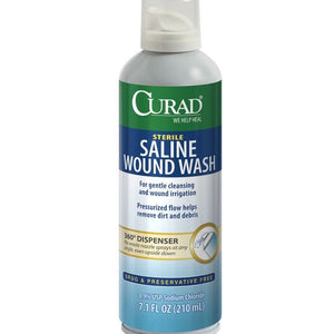 CURAD Sterile Saline Wound Wash 7.1oz Spray Can One count