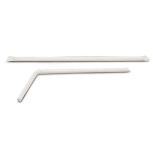 Medline Flexible Drinking Straws, 10", Wrapped, Case of 1600