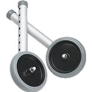 Guardian Bariatric Fixed Front Inline Wheel Foot piece 5", 1" Diameter, 8 Hole, 1 Pair