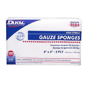 Dukal 4084 Gauze Sponges, Box of 200