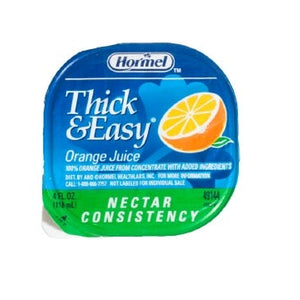 Thick & Easy Thickened Beverage, 4 oz. Portion Cup, Orange, Ready to Use, Nectar, Case of 24 41514673