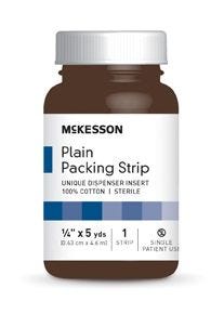 Packing Strip McKesson 61-59120 Cotton 1/4 Inch X 5 Yard. 1 each