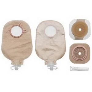 New Image Two-Piece Non-Sterile Urostomy Kit, 1-1/4" Stoma Opening, 1-3/4" Flange, Ultra Clear, Box of 5 Kits 54887817