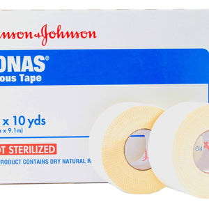 ZONAS Porous Athletic Tape 1 Inch x 10 yds., Pack of 12