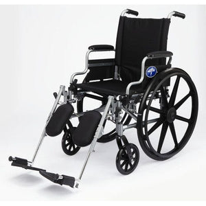 Medline K4 Basic 16" Lightweight Wheelchair, Swing Back Desk Arms, Elevating Legrests