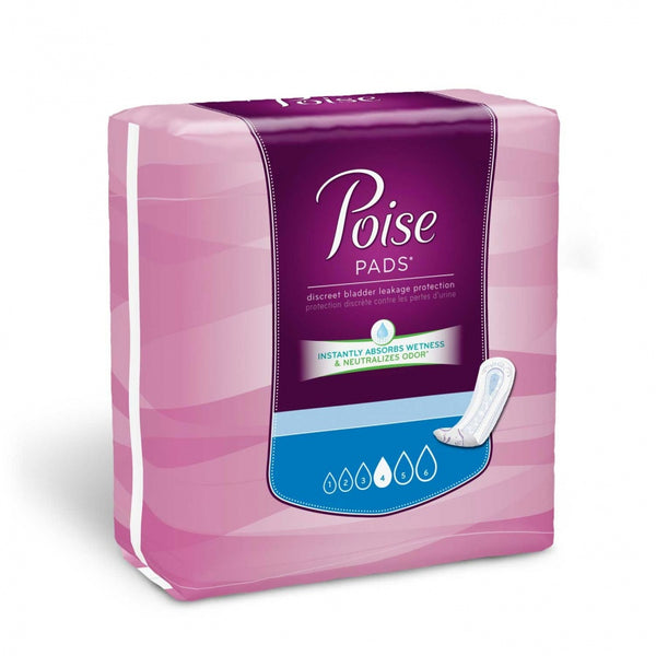 Poise 19566 Moderate Absorbency Pads 12.4'' Case of 96