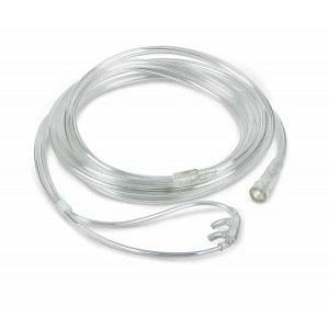 Medline Industries Soft-Touch Adult Oxygen Nasal Cannula, Curved Tip, 4 ft Tube, 1 Count
