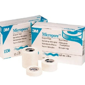 Micropore 15301 Medical Tape Skin Friendly Paper 1 Inch X 10 Yard White NonSterile. Box of 12