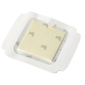 Medline Optifoam Antimicrobial Adhesive Dressings 4" x 4", Box of 10