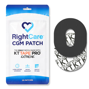 RightCare CGM Adhesive Patch made with KT Tape, Dexcom, Bag of 25 71705007