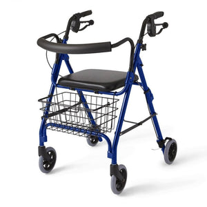 Medline Deluxe Rollator w/ 6" Wheels Blue