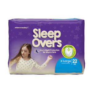 SleepOvers X-Large, 85 – 140 lbs, 4 Packs of 22 (88 Total)