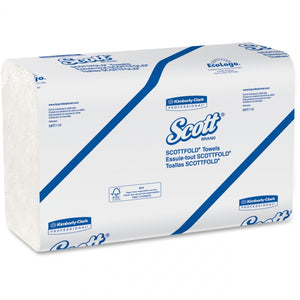 Scottfold Paper Towel Multi-Fold 1-Ply 8-1/10 X 12-2/5 Inch Pack of 175