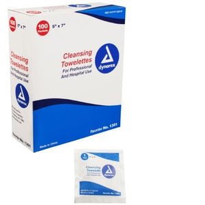 Dynarex Personal Wipe Individual Packet Alcohol, Box of 100 70589217