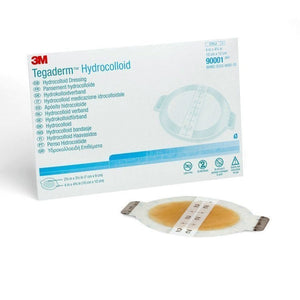 Tegaderm Hydrocolloid Dressing - 4 x 4 3/4", Oval, Box of 5