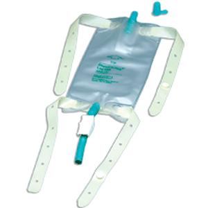 Dispoz-a-Bag Leg Bag with Rubber Cap Valve and Latex Straps, 32 oz, 1 Count 41860913