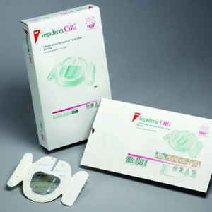 3M Tegaderm 1659 CHG I.V. Securement Dressing Film 4 X 61/8 Inch Rectangle Sterile, 1 Count