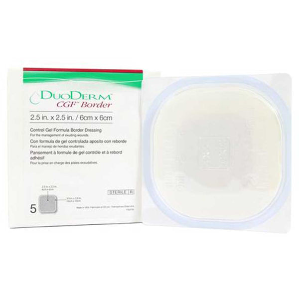 drawtex dressing DuoDerm CGF Hydrocolloid Square Dressing with Adhesive Border - 2 1/2