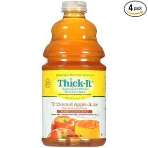 Thick-It AquaCareH2O Thickened Beverage 64 oz Bottle Apple Ready to Use Honey Case of 4