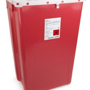 Prevennt McKesson Sharps Container Prevent 24.68H X 17.3W X 13L Inch 18 Gallon Red 1 Count