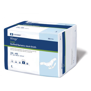 Wings Adult Bariatric Briefs Up to 95" -Bag of 8