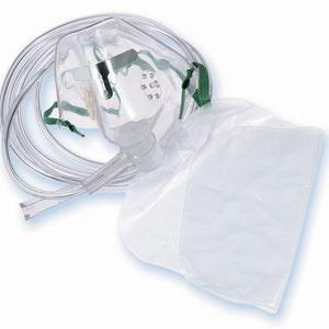 Disposable Oxygen Masks, Adult, 7 Foot Tube, Case of 50