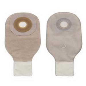 Premier One-Piece Drainable Ostomy Pouch - Flat Flextend Barrier, 12" L,Clamp Closure, 1-1/4", Transparent, Box of 10 40578781