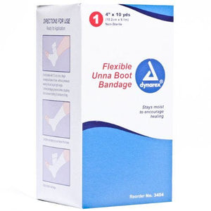 Dynarex Unna Boot Dressing Bandage: 4" x 10 yards