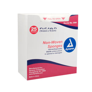 Dynarex 3364 Non-Woven Sponge Box of 25