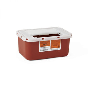 Medline Biohazard Multipurpose Sharps Containers Red 4.000, Case of 32 54723785