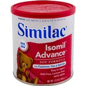 Similac Soy Isomil Powder 352g Can, Non-sterile, Soy Infant Formula with Iron
