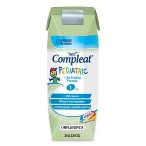 Compleat Pediatric Tube Feeding Formula, 250 mL Carton, Ready to Use, Unflavored, Ages 1-13 Years, 1 Carton 36360641