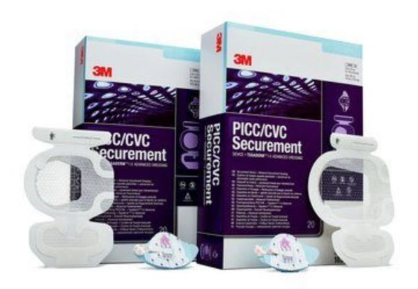 3M 1839-2100 PICC / CVC Securement Device + Tegaderm I.V. Advanced  Securement Dressing, Box of 20