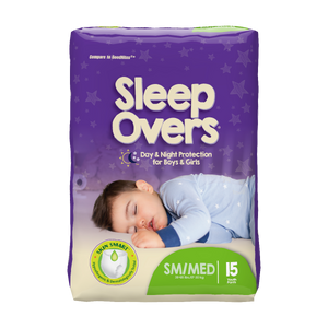 SleepOvers Small/Medium, 45 - 65 lbs, 4 Pack of 15 (60 Total)
