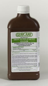McKesson 57896070916 Iron Supplement Brand 220 mg Strength Liquid 16 oz. 1 count 81200060