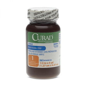 Medline CURAD Sterile Plain Packing Strips: 1/2" x 5 yd, 1 Count