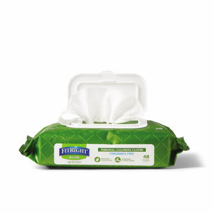 FitRight Aloe Quilted Personal Cleansing Wipes - Case of 12 59624572