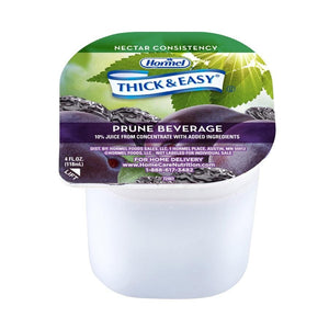 Thick & Easy Thickened Beverage, 4 oz. Portion Cup, Prune, Ready to Use Nectar, Case of 24 49226115