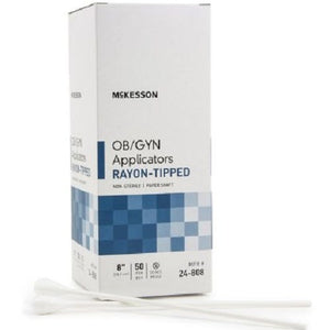 McKesson OB/GYN Swabstick, 8 Inch, NonSterile, Box of 50