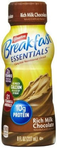 Carnation Breakfast Essentials Oral Supplement Rich Milk Chocolate 8 oz. Bottle Ready to Use Case of 24 66301449