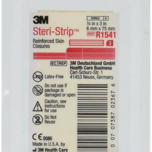 3M Steri-Strip R1541 Adhesive Skin Closure Strips, Reinforced, Sterile 6mm x 75mm, 1 Count 51305211