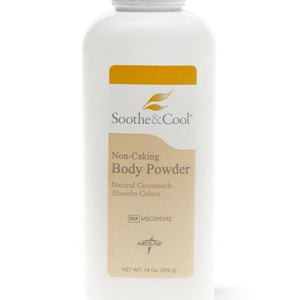 Medline Soothe & Cool Cornstarch Body Powder: 14 OZ, 12 Count 69849918