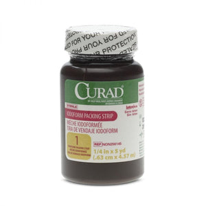 Medline CURAD Sterile Iodoform Packing Strips: 1/4" x 5 yd, 1 Count