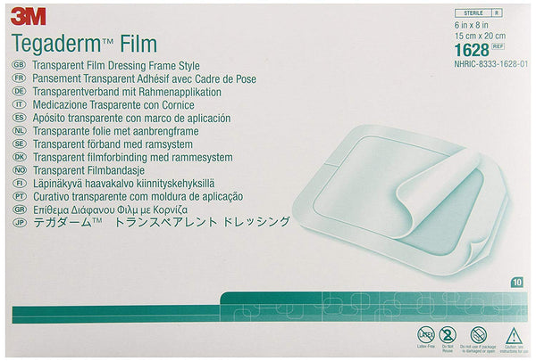 Tegaderm 1628 Transparent Film Dressing, Case of 80 Tegaderm 1628 Transparent Film Dressing, Case of 80