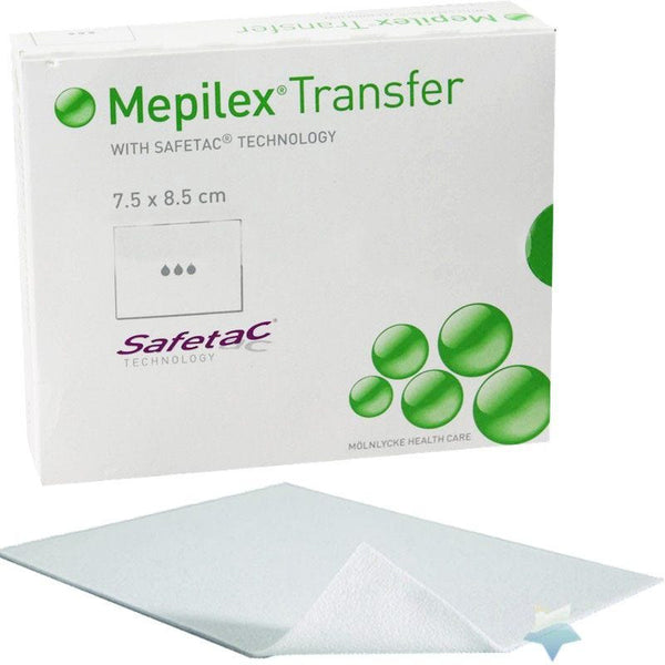 Molnlycke Mepilex Transfer Soft Silicone Exudate Transfer Dressing: 6 Molnlycke Mepilex Transfer Soft Silicone Exudate Transfer Dressing: 6