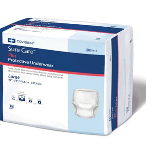 Kendall Sure Care Plus 1615 Protective Underwear, Pack of 18
