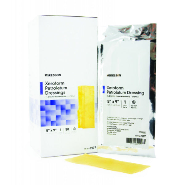 McKesson 2207 Xeroform Petrolatum Dressing Box of 50 | ExpressMed McKesson 2207 Xeroform Petrolatum Dressing Box of 50 | ExpressMed