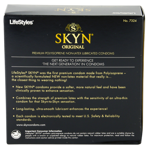LifeStyles Skyn Feel Everything Original Condom Box of 24 LifeStyles Skyn Feel Everything Original Condom Box of 24